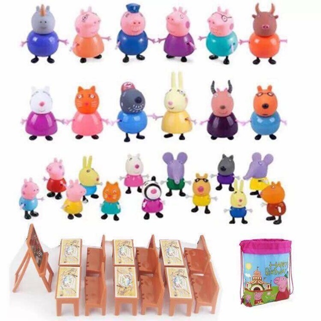 Bộ đồ chơi peppa pig 21 con