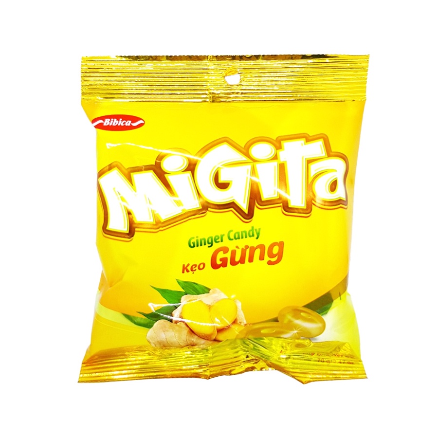 COMBO 15 GÓI KẸO GỪNG MIGITA - gói 70gr