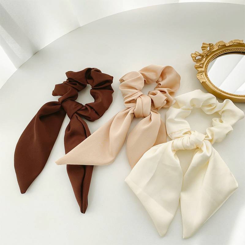 Dây buộc tóc ruy băng nơ đơn giản xinh xắn dành cho nữ