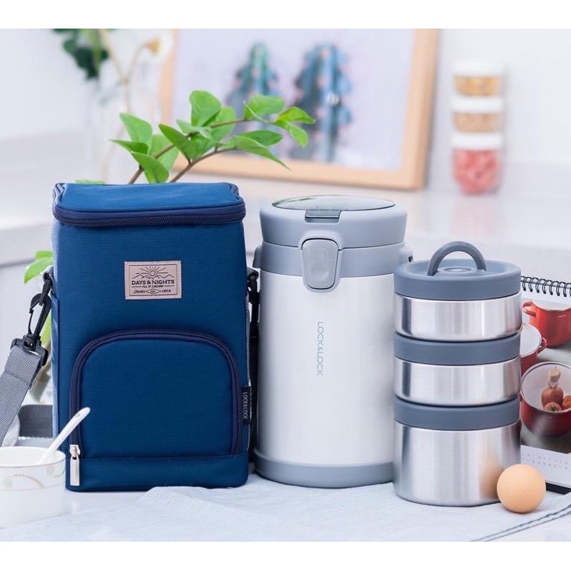Bộ hộp cơm giữ nhiệt 2000ml Easy Take Lunch Box Lock&Lock LHC8034 chính hãng | BigBuy360 - bigbuy360.vn