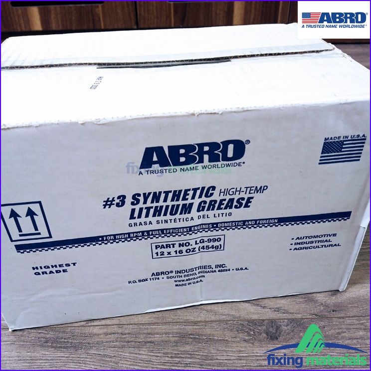 Mỡ bò chịu nhiệt lên tới 288 Độ C. #3 ABRO SYNTHETIC LITHIUM GREASE LG-990 454g