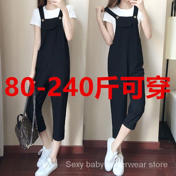 Set Áo Thun Ngắn Tay + Quần Yếm Thời Trang Hàn Quốc Cho Nữ 200o | BigBuy360 - bigbuy360.vn