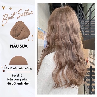 Thuốc nhuộm tóc màu nâu trà sữa | Màu nhuộm TNT - julyhair | Julyhairs