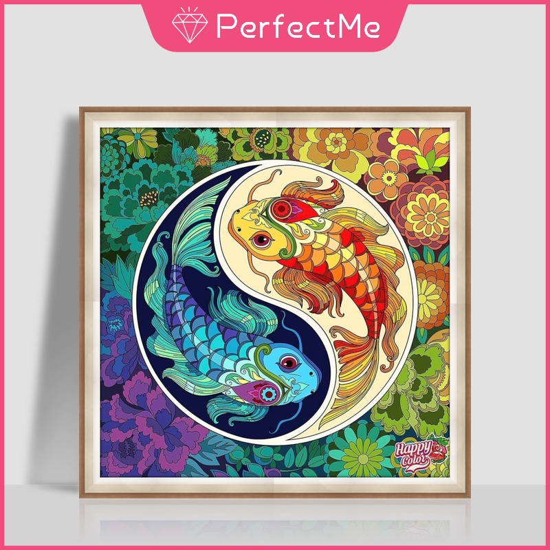 Bộ Tranh Đính Đá 5d Tự Làm 40x40cm Hình Cá Dễ Thương