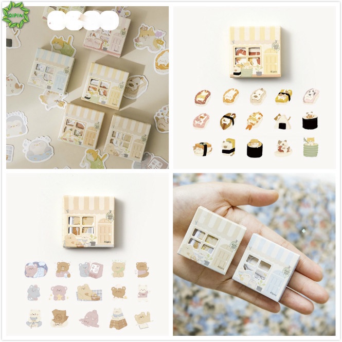 Hộp 45 miếng dán trang trí sổ tay 6 kiểu dễ thương tùy chọn