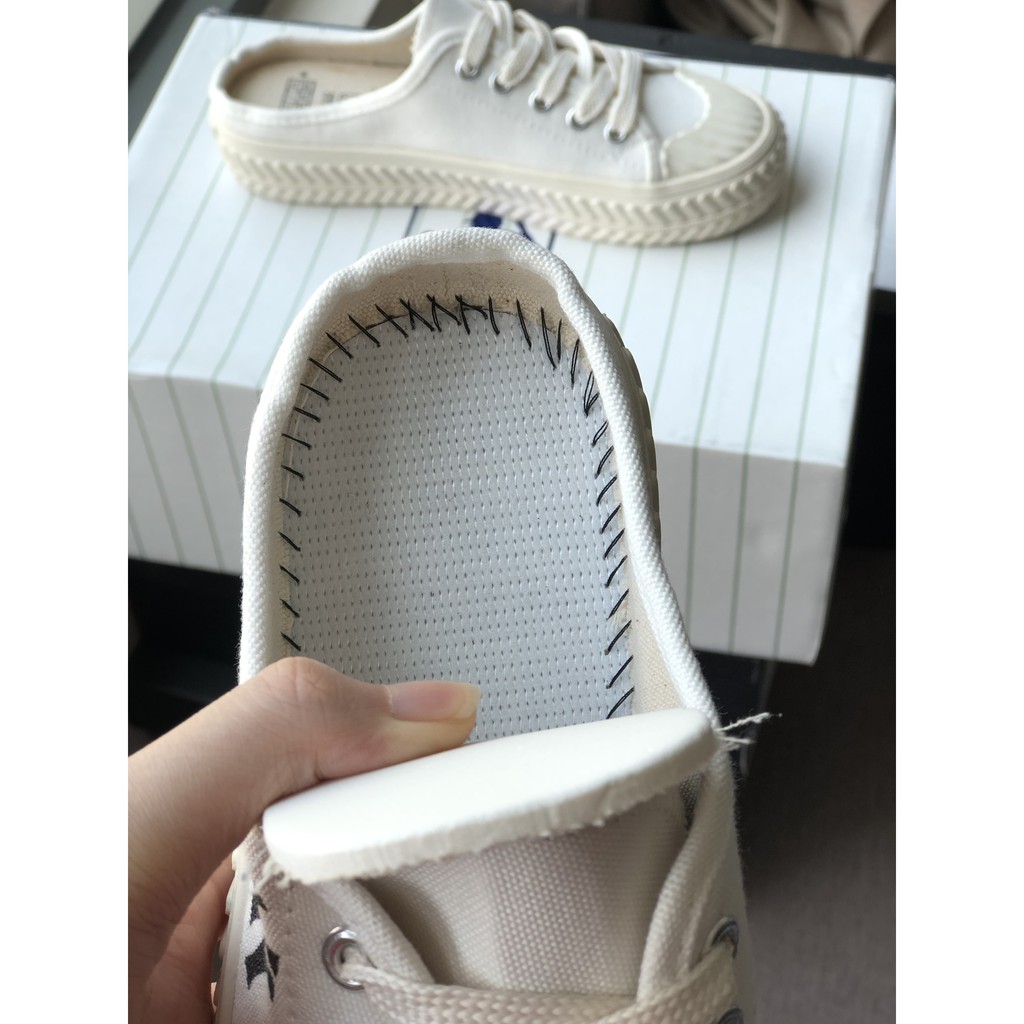 [Giày Hot Trend] Giày Sneaker - Giày Thể Thao Thời Trang Nữ, Sục Đạp Gót nữ Đen Trắng ( Tặng 1 Đôi Tất 30k) | BigBuy360 - bigbuy360.vn