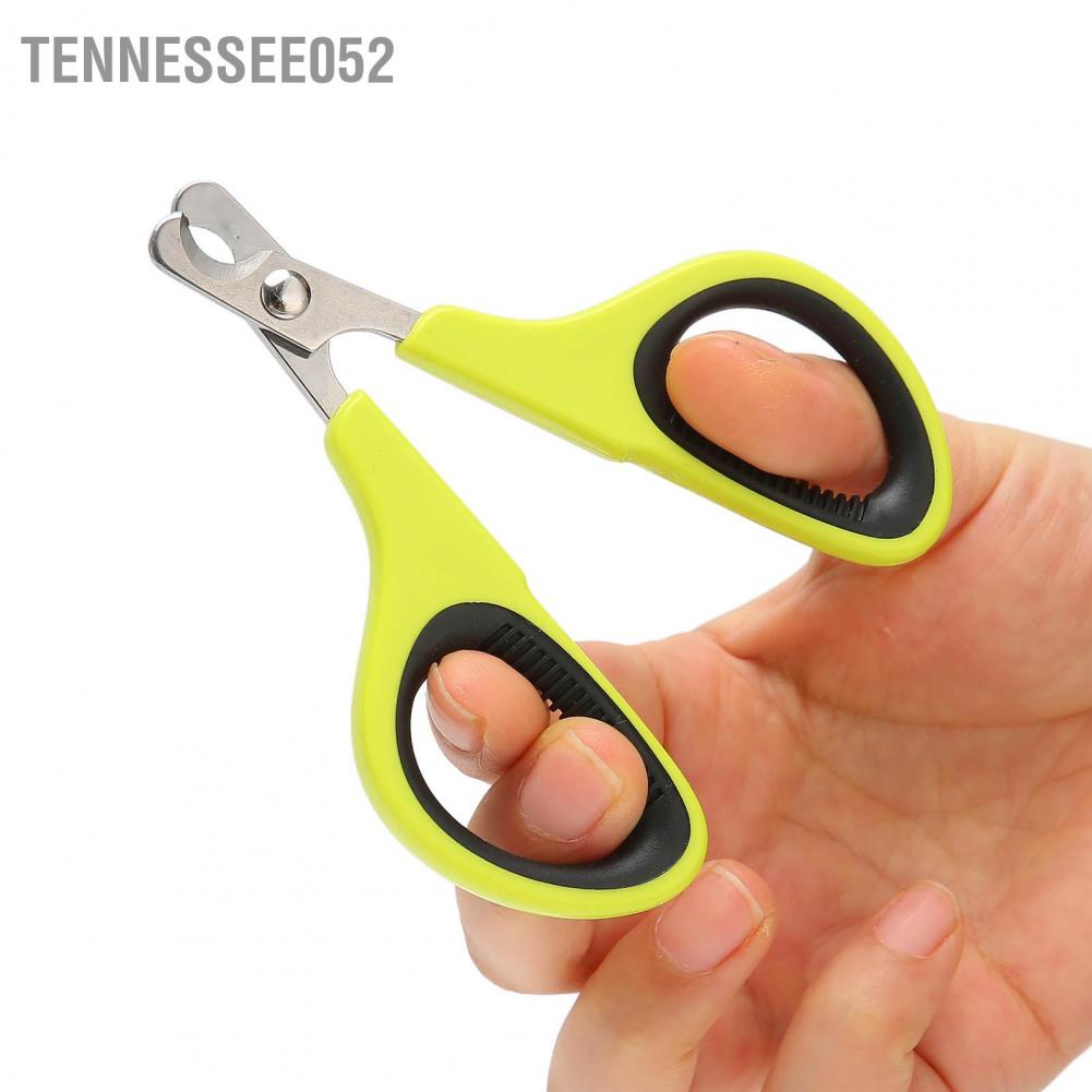 Tennessee052 Pet Nail Clipper Stainless Steel Ergonomics Streamlined Design Claw Trimmer for Small Cats Dogs Green Black