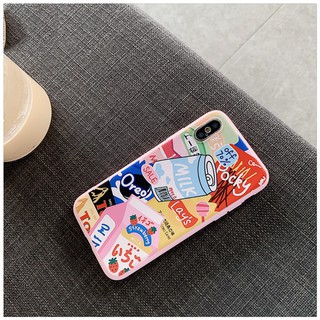 Ốp iPhone dẻo - Ốp lưng iPhone họa tiết Milk Tea a47
