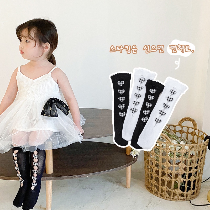 Vớ KOKOROCARE YS-A01 từ lưới họa tiết trái tim phong cách lolita thời trang mùa hè 2022 dành cho nữ