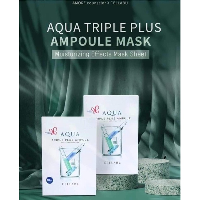 Mặt Nạ Amore Pacific Cellabu Aqua Ampoule Mask Cấp Nươc Kiềm Dầu Trắng Da Dạng Giấy Chứa 30ml Tinh Chất