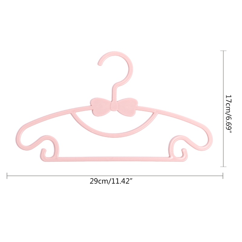 Set 10 Móc Treo Quần Áo Em Bé Bằng Nhựa Chống Trượt Thiết Kế Dễ Thương
