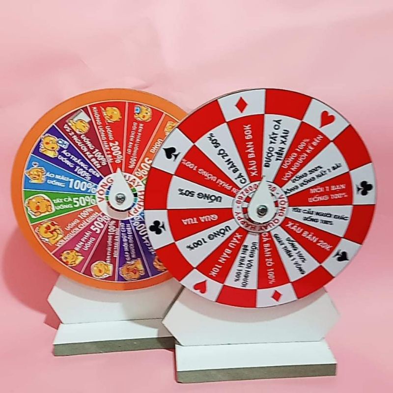 COMPO 2 VÒNG QUAY BIA RƯỢU - Size 25cm -trụ đứng 36cm