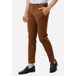 Quần tây âu Slim Fit Vĩnh Tiến màu nâu đậm