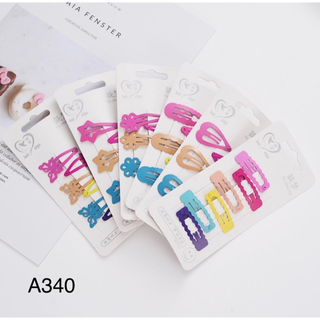 Set 6 kẹp mái màu dễ thương