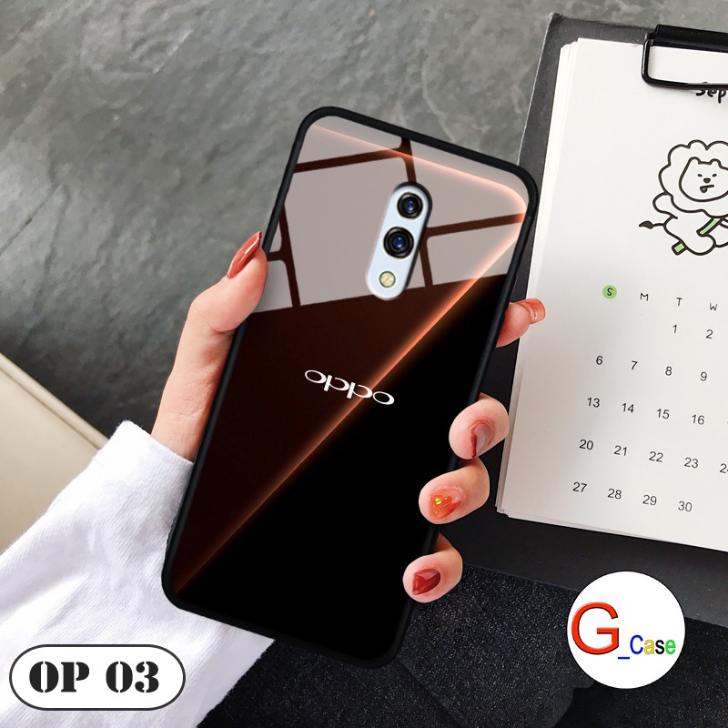 Ốp lưng Oppo K3/Realme X-lưng kính in logo hãng điện thoại