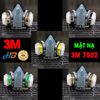 [6 PHIÊN BẢN] Mặt Nạ Phòng Chống Độc 3M 7502 - Mặt Nạ Phun Sơn, Phun Thuốc Trừ Sâu, Hóa Chất - Khẩu Trang Chống Độc 3M.