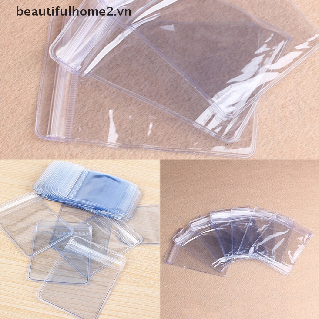 Bộ 100 Túi Đựng Tiền Xu Bằng Nhựa PVC Trong Suốt