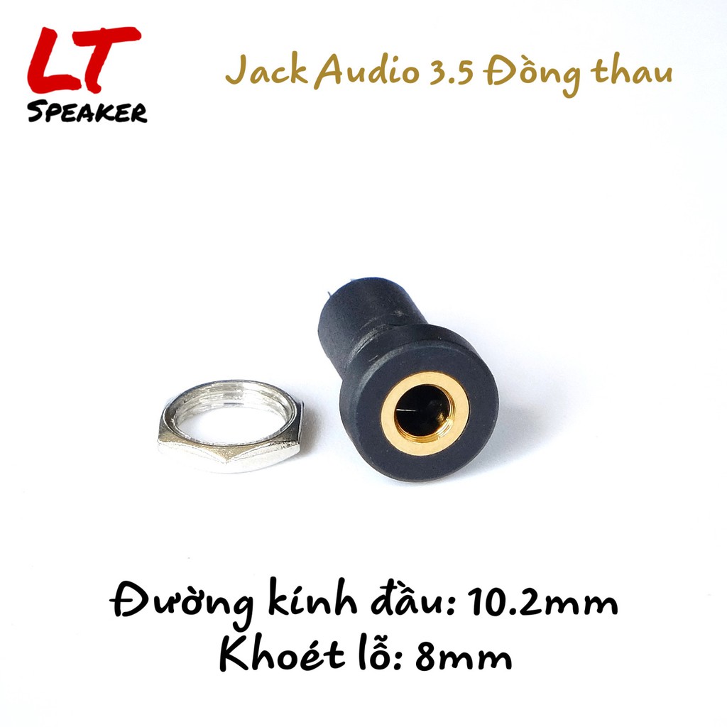 Jack cái Audio 3.5 mm Đồng thau - 4 chân