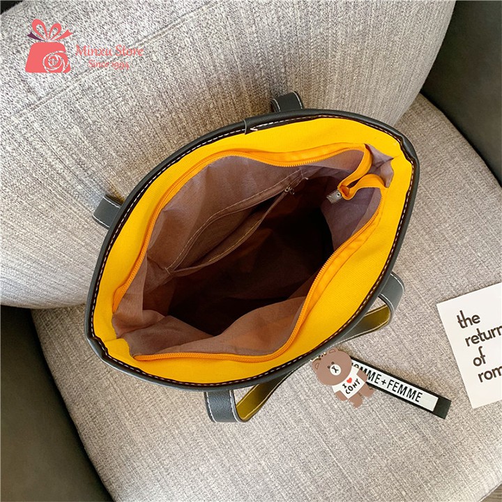 Túi vải canvas, túi đeo chéo loại to thời trang, đi học, đi chơi trẻ trung DREAM TV43