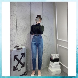 [TH Jeans] Quần jeans nữ, quần bò baggy cạp chun sau lưng cao túi chéo. Mã D1150