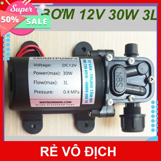 [XÃ KHO] MÁY BƠM MINI TĂNG ÁP LỰC NƯỚC 12V CỰC MẠNH [HCM]