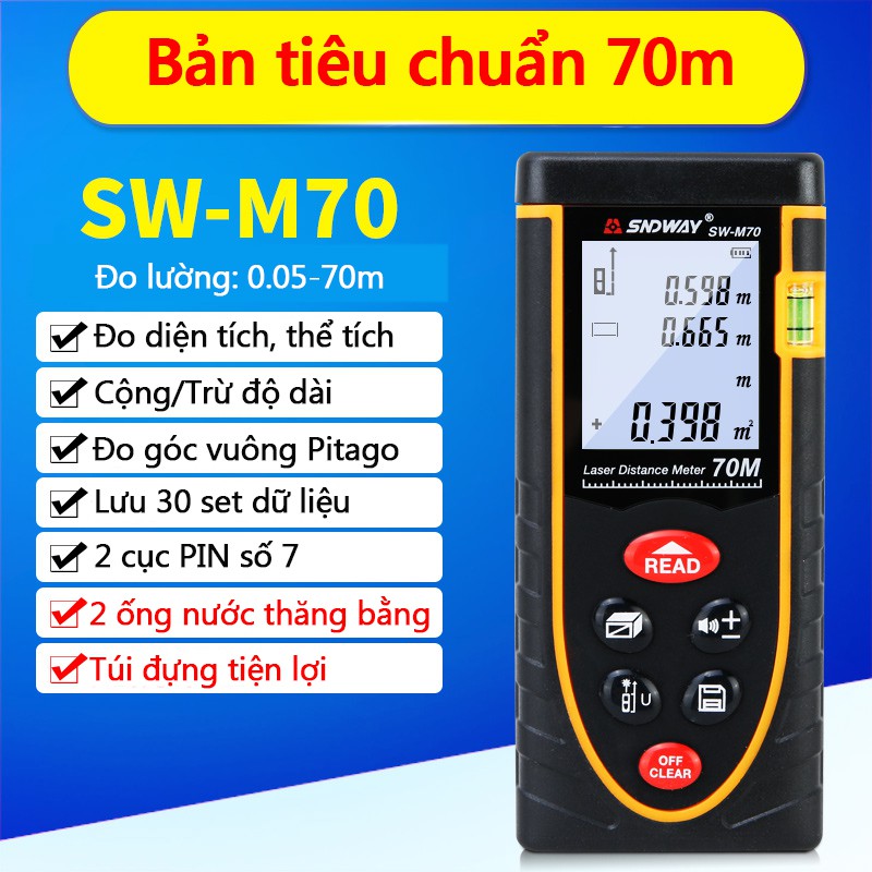 YB11 Máy đo khoảng cách bằng tia Laser - phạm vi đo 70m máy đo khoảng cách laser máy đo chiều dài rộng cao máy đo góc