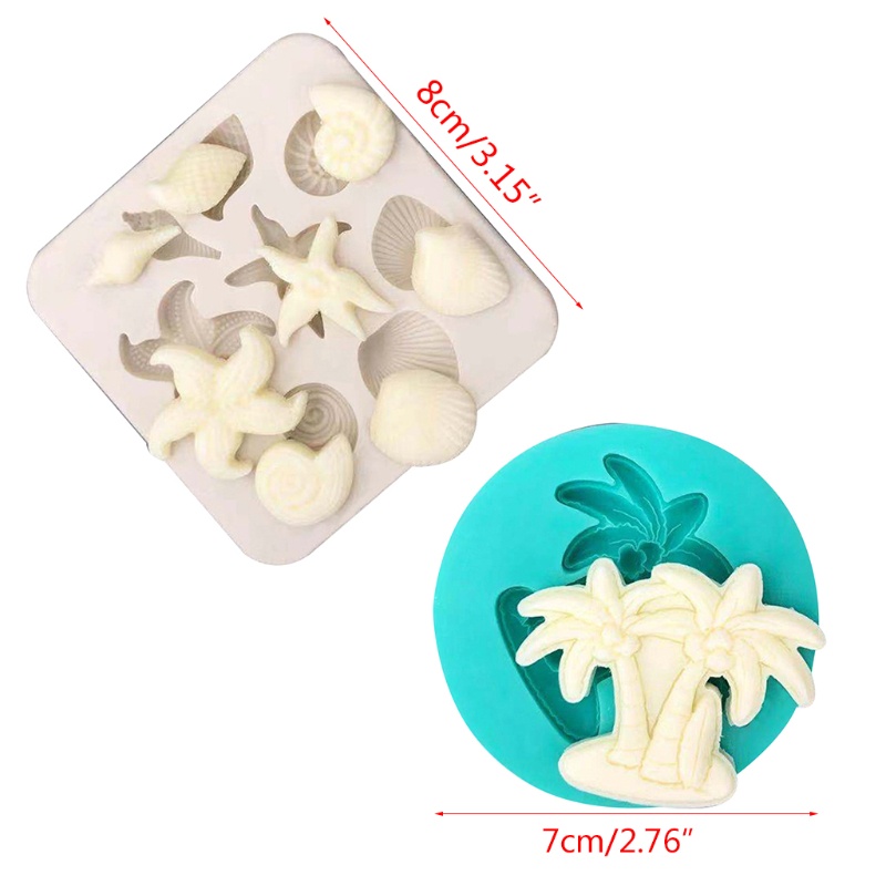 Set 2 Khuôn Silicone Làm Bánh Hình Động Vật Biển