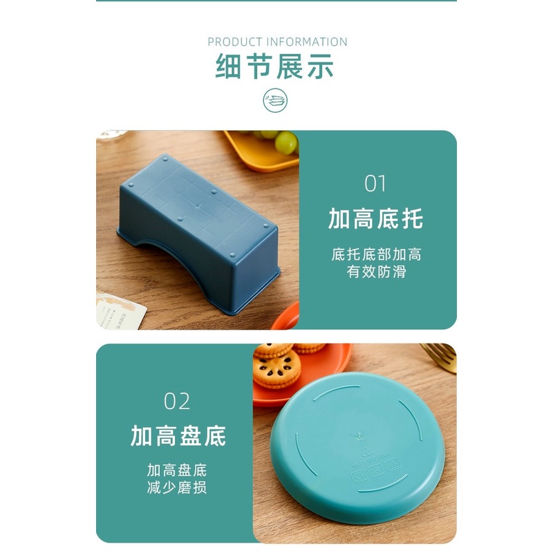 Đĩa nhựa đựng đồ ăn vặt cỡ nhỏ 6 inch tiện lợi cho bàn ăn gia đình