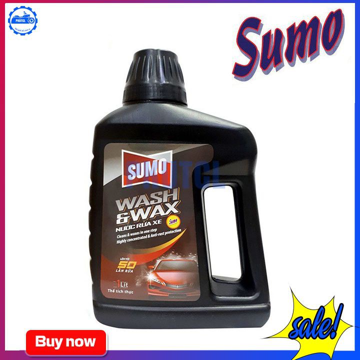 Nước Rửa Xe Bảo Vệ Màu Sơn Xe Sumo Wash &amp; Wax 1 Lít