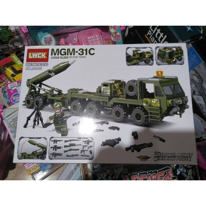 Bộ Lego lắp ráp xếp hình xe tự hành tên lửa MGM 31C mã 90005 có 293pcs-Legoxanh