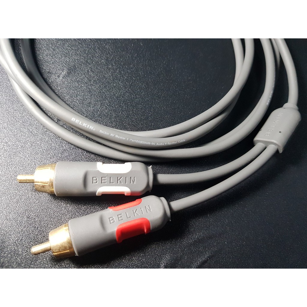 Dây 3.5li ra 2 bông sen của Belkin nguyên zin bãi / Dây 3li/ 3.5 ly/ 3 ly