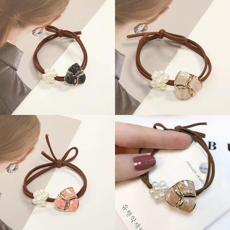 1/2/3/4 Chiếc / Bộ Mới Về Mới Dây Cột Tóc Cao Su Co Giãn Đính Hạt Ngọc Trai Thời Trang Hàn Quốc dreamdiary