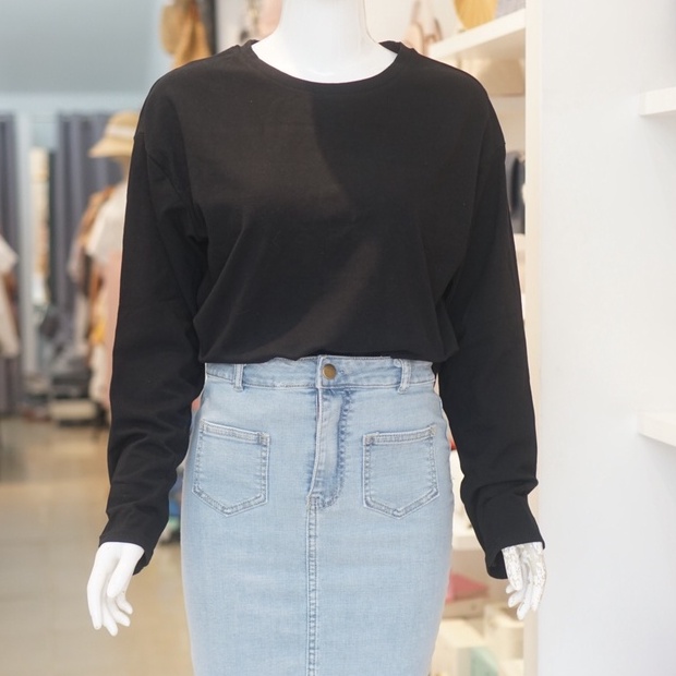 Áo Thun nữ dài tay thu - đông chất cotton 100% NEONVN - dày dặn, siêu xinh, phong cách Hàn quốc basic
