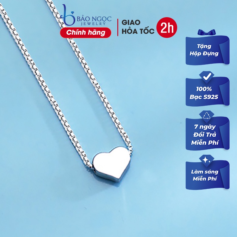 Dây Chuyền Nữ Đính Đá Trái Tim Tình Yêu Đơn Giản DB2527 - Bảo Ngọc Jewelry