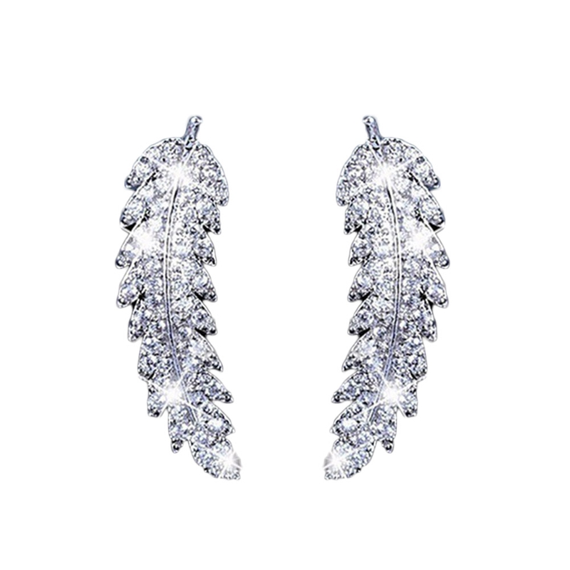 Bông tai thời trang hình lông vũ sang trọng bắt mắt