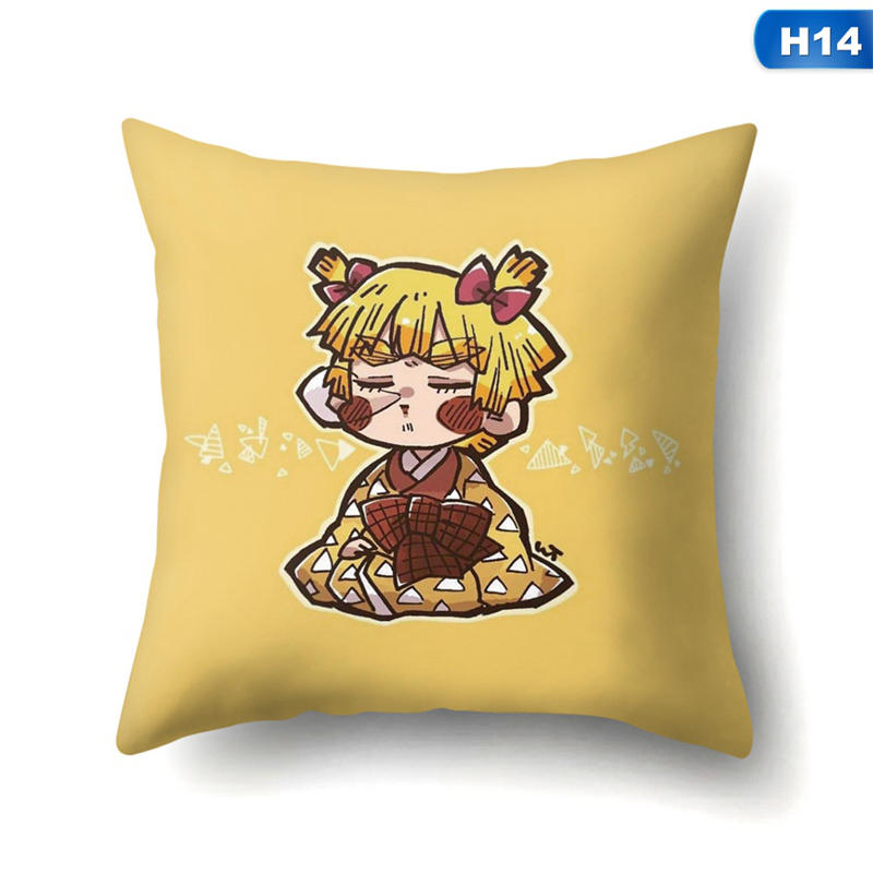 flowersqueen Vỏ gối vuông in hoạt hình dễ thương kích thước 45x45cm