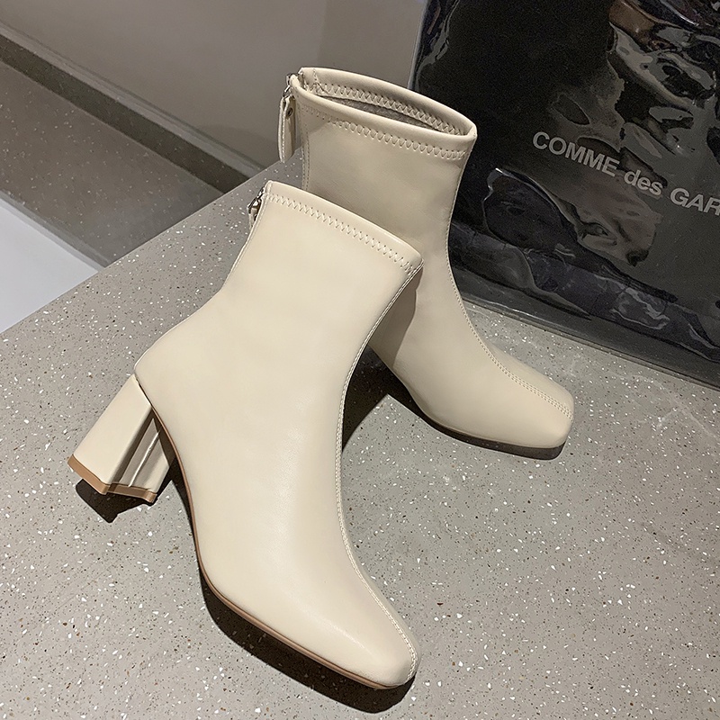 Giày Boot Màu Đen Thời Trang Đường Phố Anh Quốc