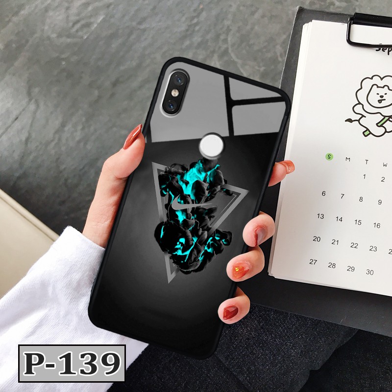Ốp Xiaomi 6X/ Mi A2 - lưng kính in hình 3D