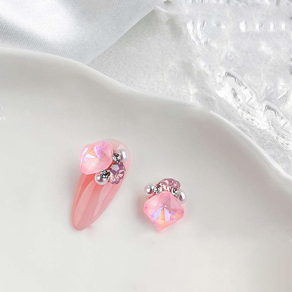 Phụ Kiện Trang Trí Móng Tay Hình Vuông Xinh Xắn|Phụ Kiện Trang Trí Móng Tay 3D Cho Nữ|Phụ Kiện Trang Trí Móng Tay Nhiều Màu Sắc Xinh Xắn