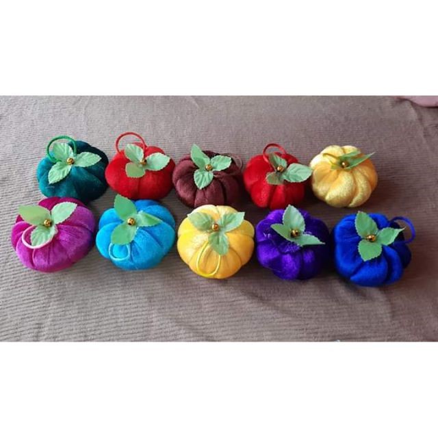 Đệm ghim kim hình trái bí đỏ | Sỉ &amp; Lẻ | Tiệm may Bí Ngô