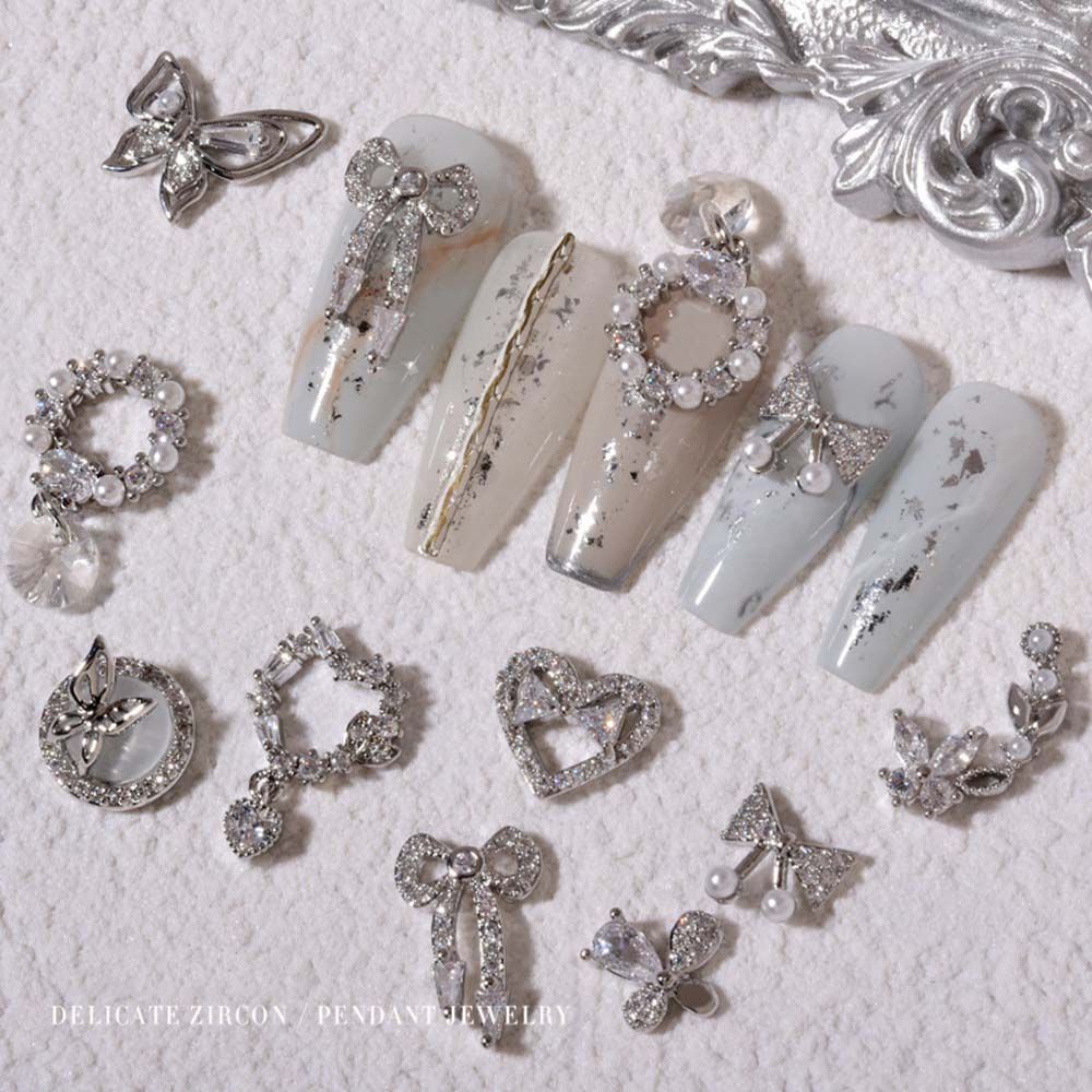 [Hàng mới về] Phụ kiện trang trí móng tay hình bướm 3d/nhiều mẫu sang trọng cho nữ