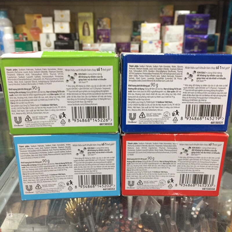 Xà Bông Cục Lifebuoy Bảo Vệ Vượt Trội , chăm sóc da, Thiên nhiên, mát lạnh 90g