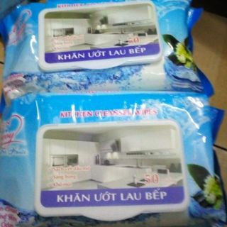 Khăn ướt lâu bếp cao cấp enjoy 50 tờ (không cần dung dịch tẩy rửa ,bếp sạch,sáng bóng chỉ 1 tờ)