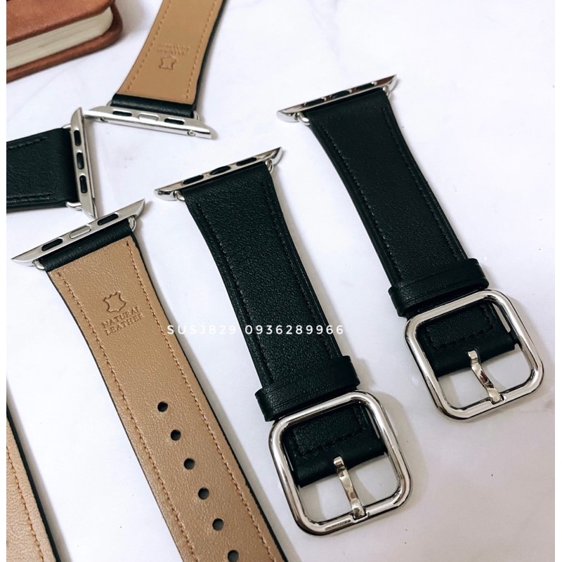 Dây da apple watch cao cấp khoá buckle