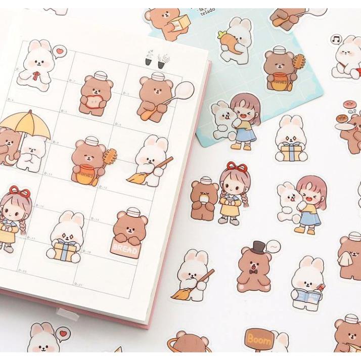 Bộ 40 sticker Telado dễ Thương E101