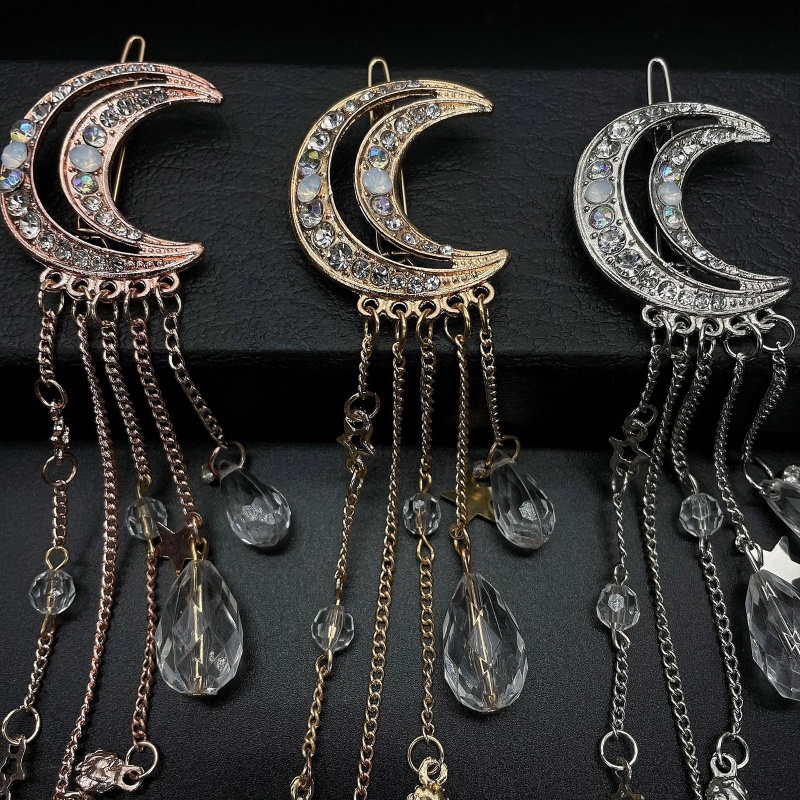 Kẹp Tóc Phối Tua Rua Lấp Lánh Thanh Lịch Dành Cho Tuổi Teen