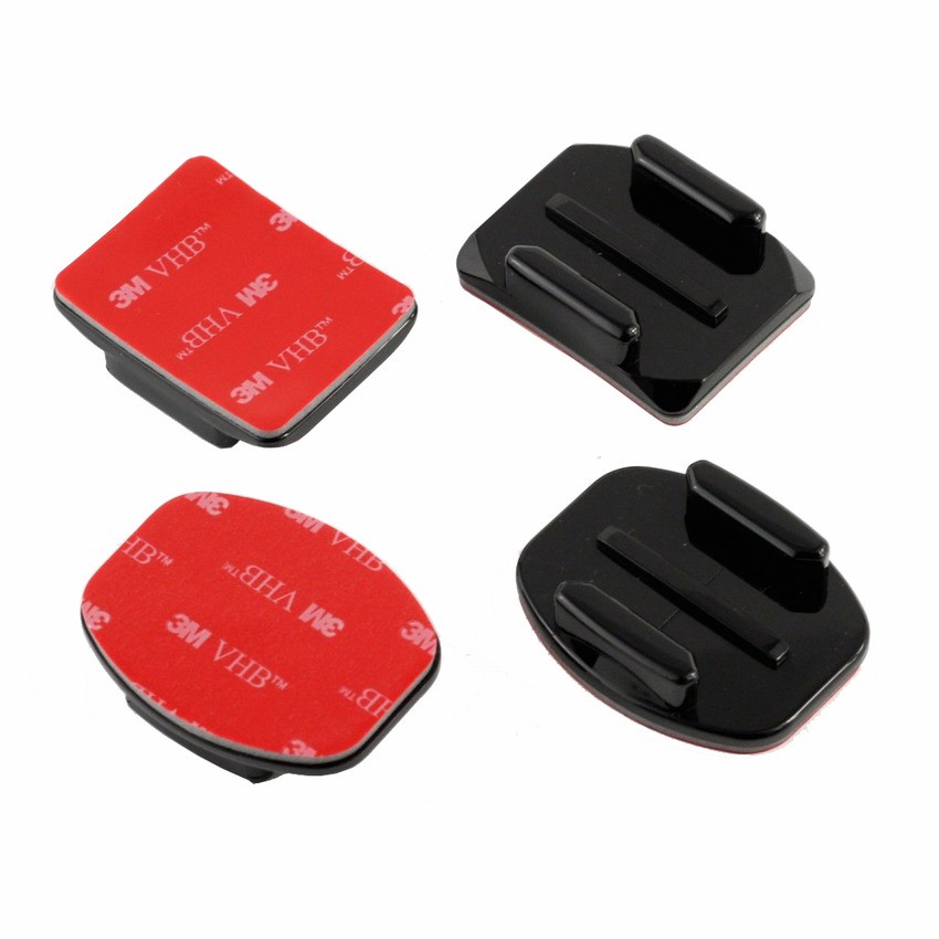 Bộ 4 tấm dính và gài GoPro (Đỏ đen)  (Đen)  