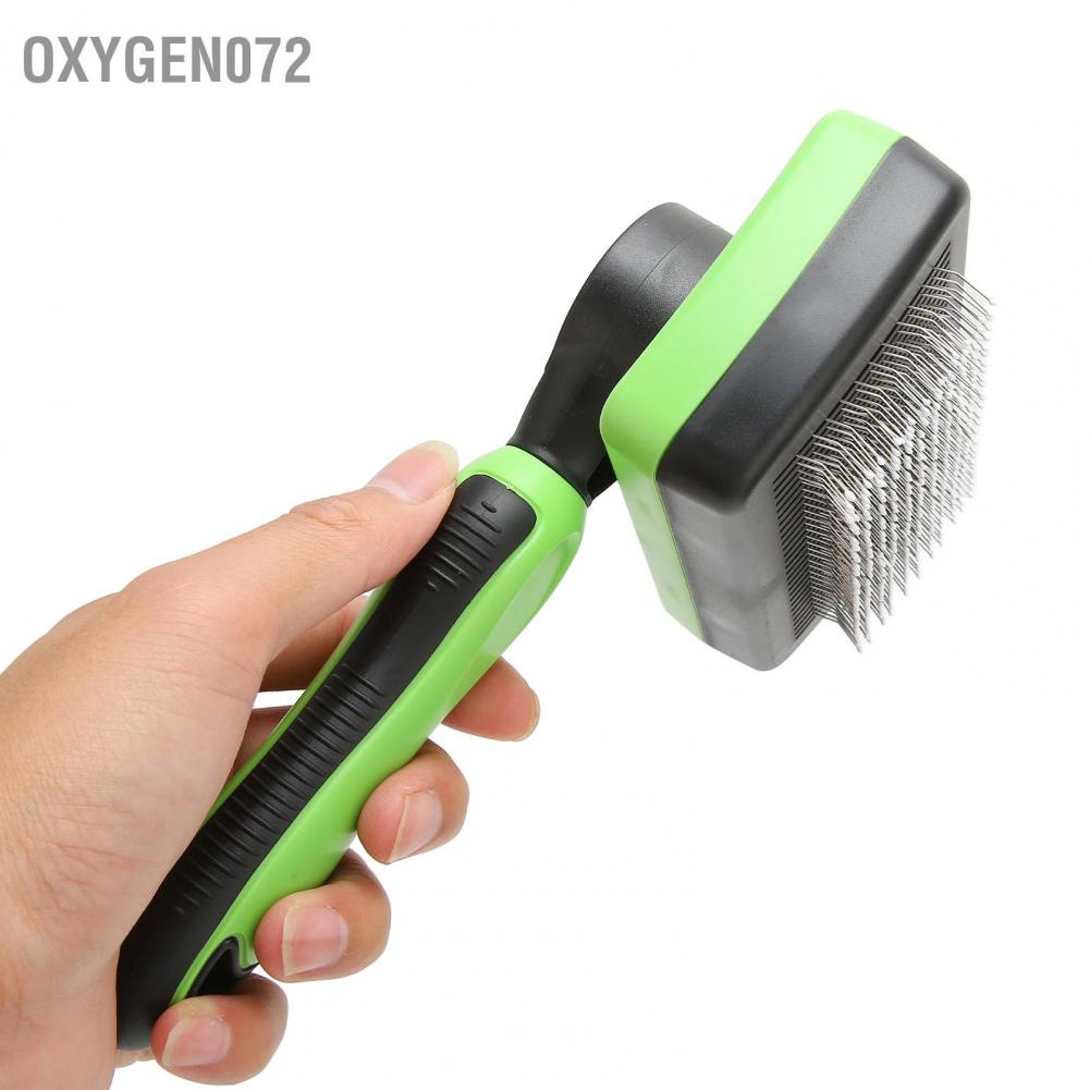 Oxygen072 Dog Hair Shedding Brush Dense Tooth Self Cleaning Ergonomic One Click Removal Pet Massage Slicker for Pets