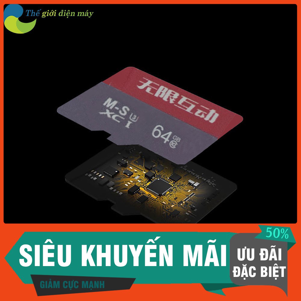 Thẻ nhớ Memory Card 64GB U3 Class 10 - Bảo hành 5 Năm - Shop Thế Giới Điện Máy .