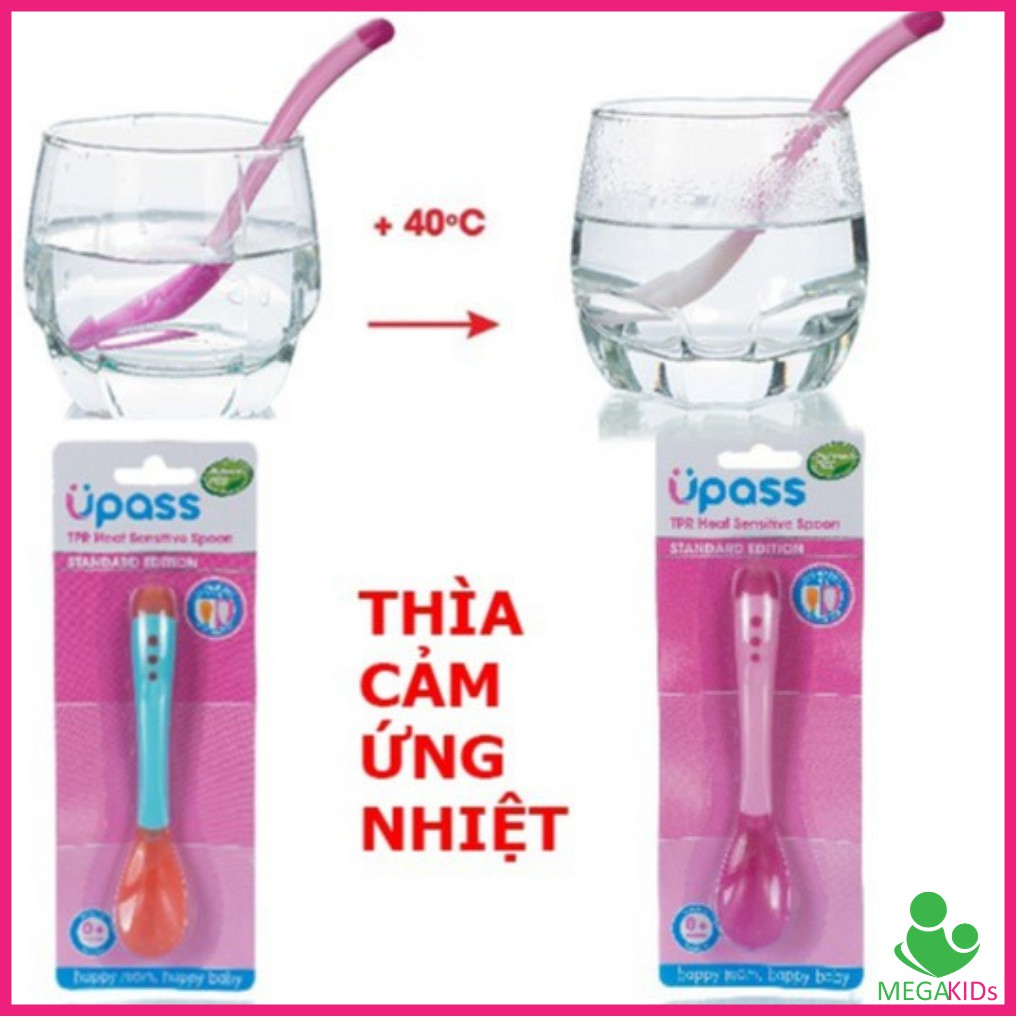 Thìa cảm ứng nhiệt TPR an toàn cho bé Upass UP3021W (Made in Thailand)